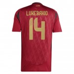 Günstige Fußballtrikots Belgien Lukebakio 14 Heimtrikot EURO 2024 Kurzarm